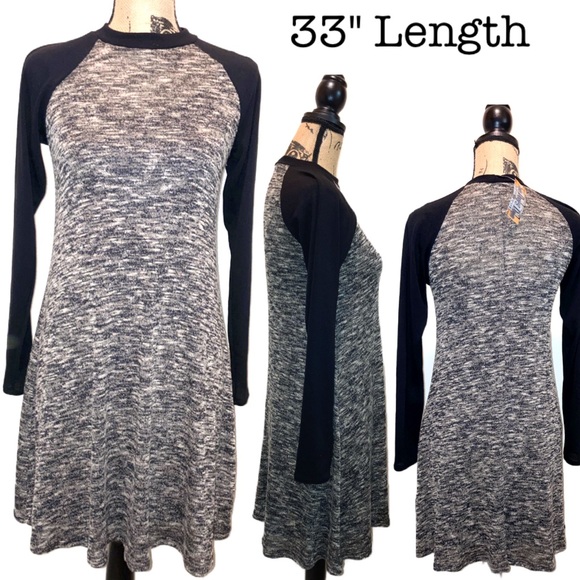 Audge Podge Two Tone T-shirt Stretchy Jersey Dress - Picture 2 of 8